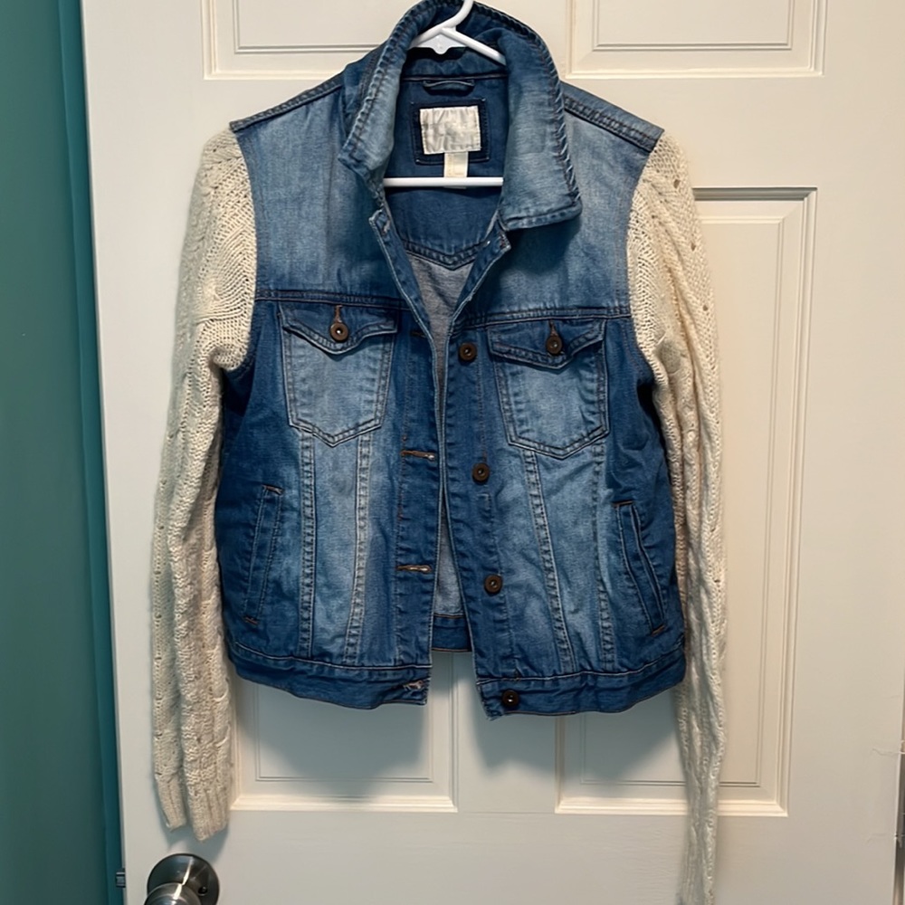 Denim Sweater Jacket